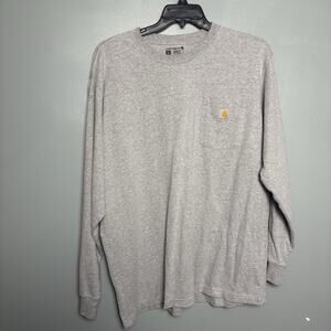 Carhartt Men’s Long Sleeve Grey Shirt Work Outdoors Hunt TK0126